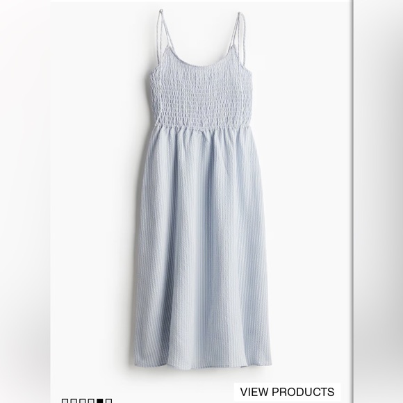 H&M Tie-Shoulder-Strap Smocked Dress - Picture 5 of 10
